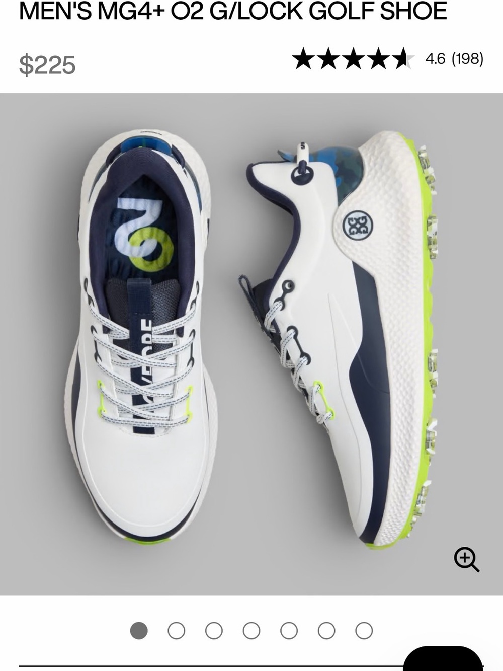 MEN'S MG4+ O2 G/LOCK Golf Shoes - White Navy Lime